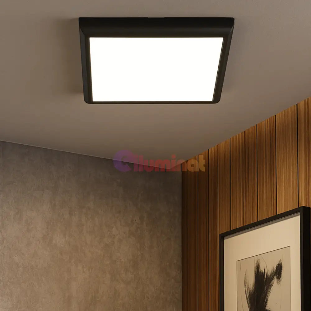 Plafoniera LED 20W 3 Functii Square Black 22CM / 20W / 3 FUNCTII led ceiling light