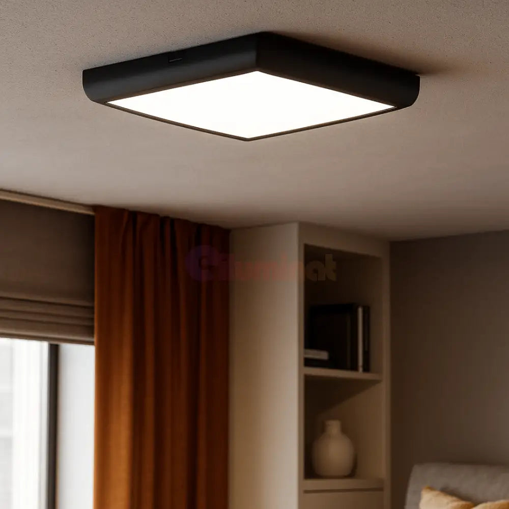 Plafoniera LED 20W 3 Functii Square Black 22CM / 20W / 3 FUNCTII led ceiling light