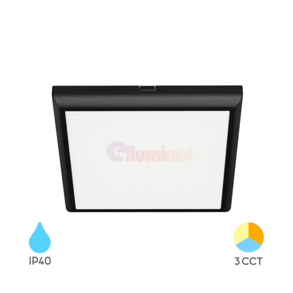 Plafoniera LED 20W 3 Functii Square Black 22CM / 20W / 3 FUNCTII led ceiling light