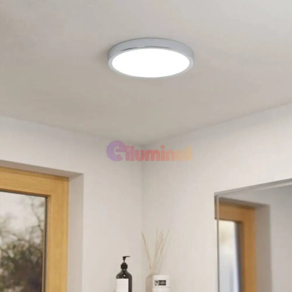 Plafonieră LED Baie IP44 FUEVA 5 Silver Echivalent 250W ALB NEUTRU / 20.5W / 28.5CM led ceiling light