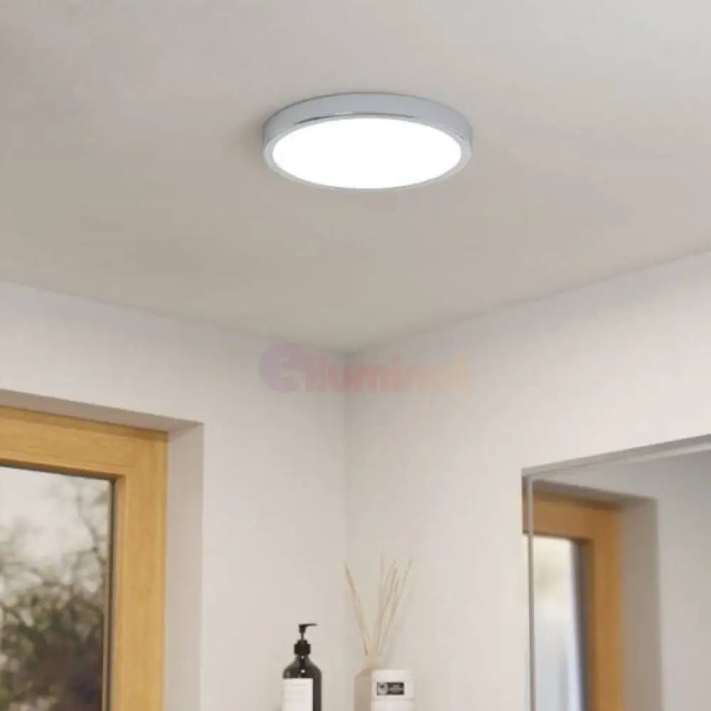 Plafonieră LED Baie IP44 FUEVA 5 Silver Echivalent 250W ALB NEUTRU / 20.5W / 28.5CM led ceiling light
