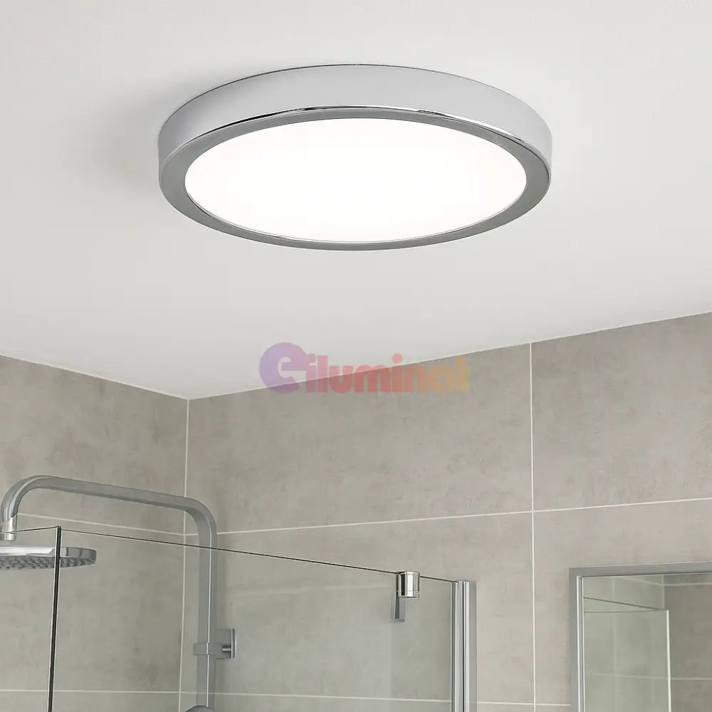 Plafonieră LED Baie IP44 FUEVA 5 Silver Echivalent 250W ALB NEUTRU / 20.5W / 28.5CM led ceiling light