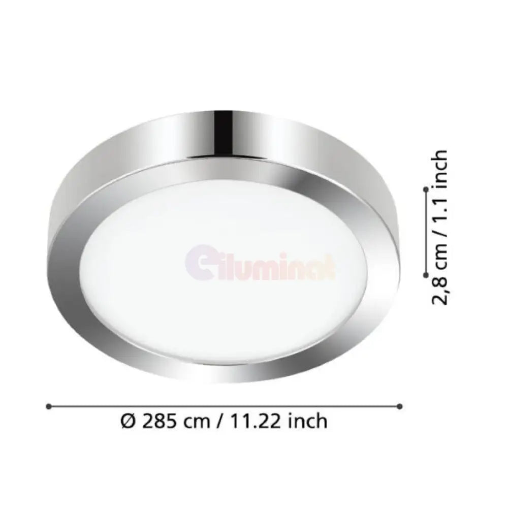 Plafonieră LED Baie IP44 FUEVA 5 Silver Echivalent 250W ALB NEUTRU / 20.5W / 28.5CM led ceiling light