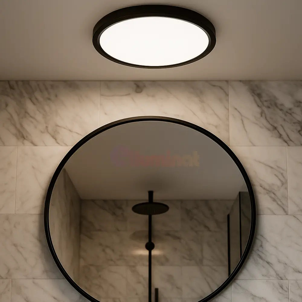 Plafoniera LED Baie Zetta 20W 23cm IP40 3 Lumini Black Echivalent 160W led ceiling light