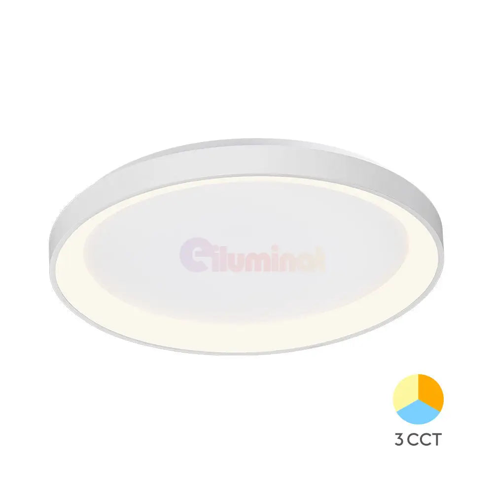Lustra LED GIRONA White 3 Lumini din buton Echivalent 400W ALBA / 48CM / CIRCLE DESIGN Lighting Fixtures