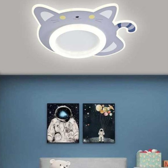 Lustra LED Kids Kitty Echivalent 360W Telecomanda 55CM / KIDS Lighting Fixtures