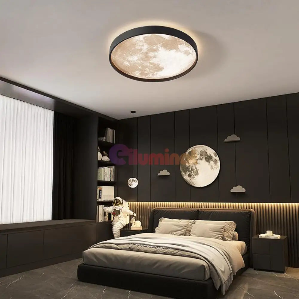 Plafoniera Led 40W + 40W Dark Moon Echivalent 300W Cu Telecomanda Led Ceiling Light