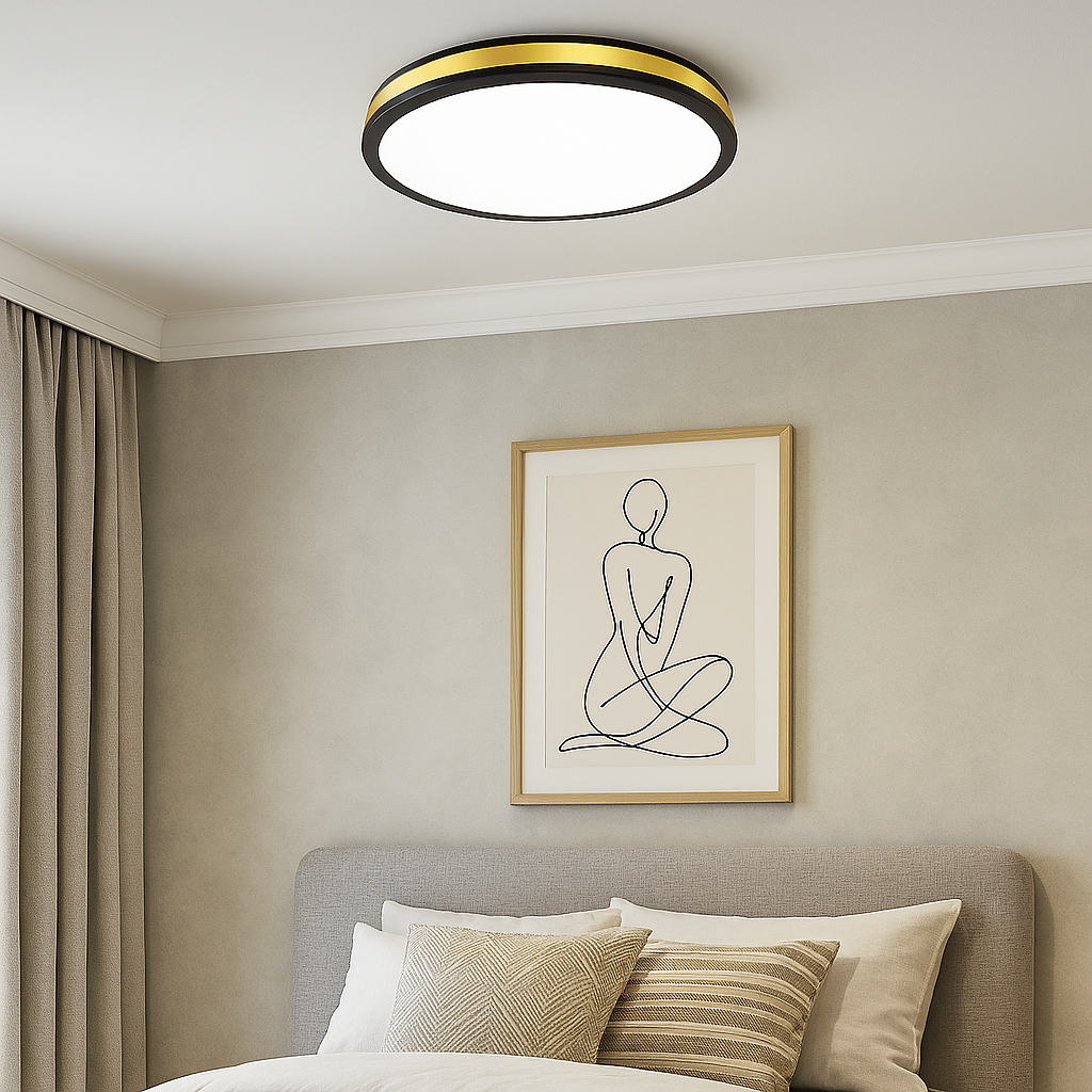 Plafonieră LED Eglo PESCAITO Negru + Auriu 10W NEGRU + AURIU / ALB CALD / 10W led ceiling light