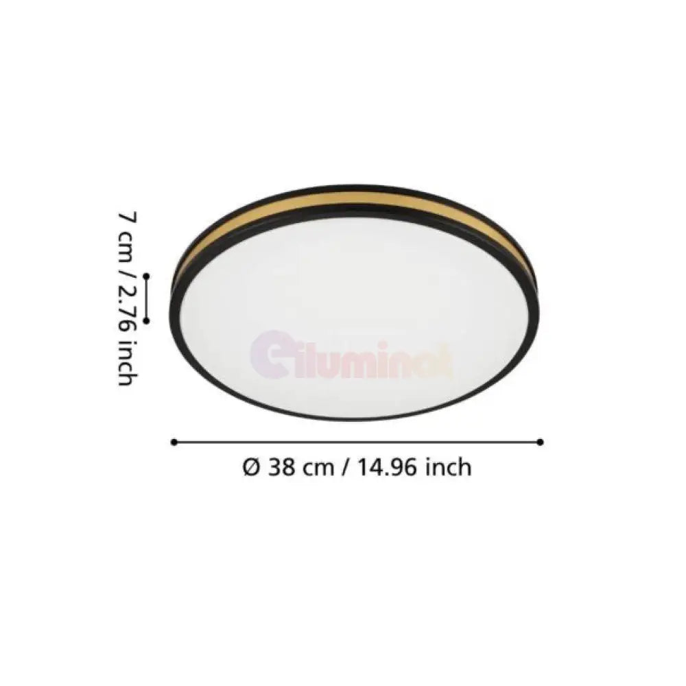 Plafonieră LED Eglo PESCAITO Negru + Auriu Echivalent 200W NEGRU + AURIU / ALB CALD / 19.5W led ceiling light