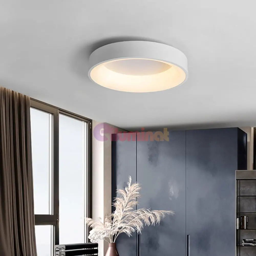 Lustra LED GIRONA White 3 Lumini din buton Echivalent 400W ALBA / 48CM / CIRCLE DESIGN Lighting Fixtures