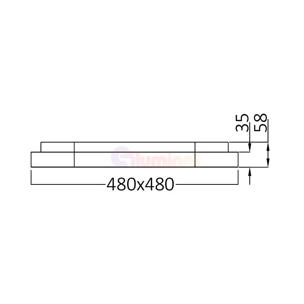 Plafoniera LED 36W 48cm GOLD Square IP20 3 Lumini BH17-00786 48CM / 36W / 3 FUNCTII led ceiling light