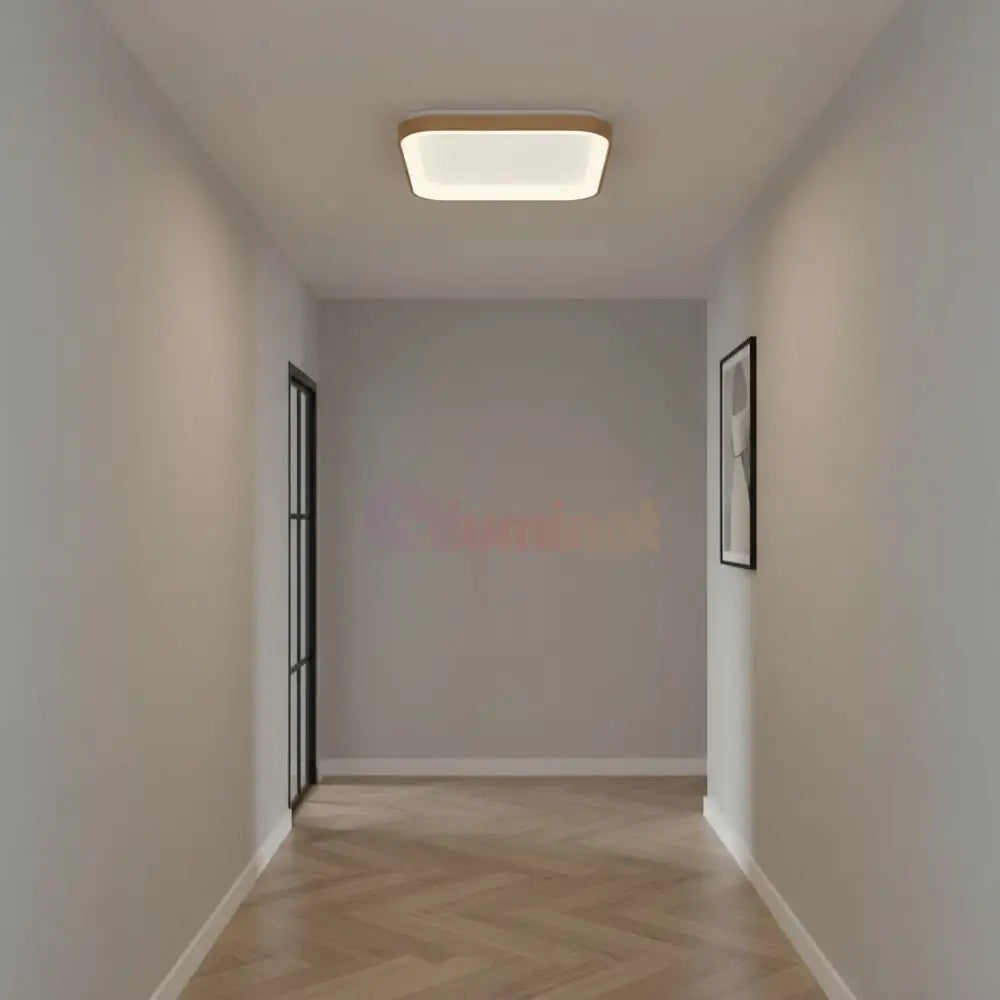 Plafoniera LED Gold Square 48cm Echivalent 200W led ceiling light