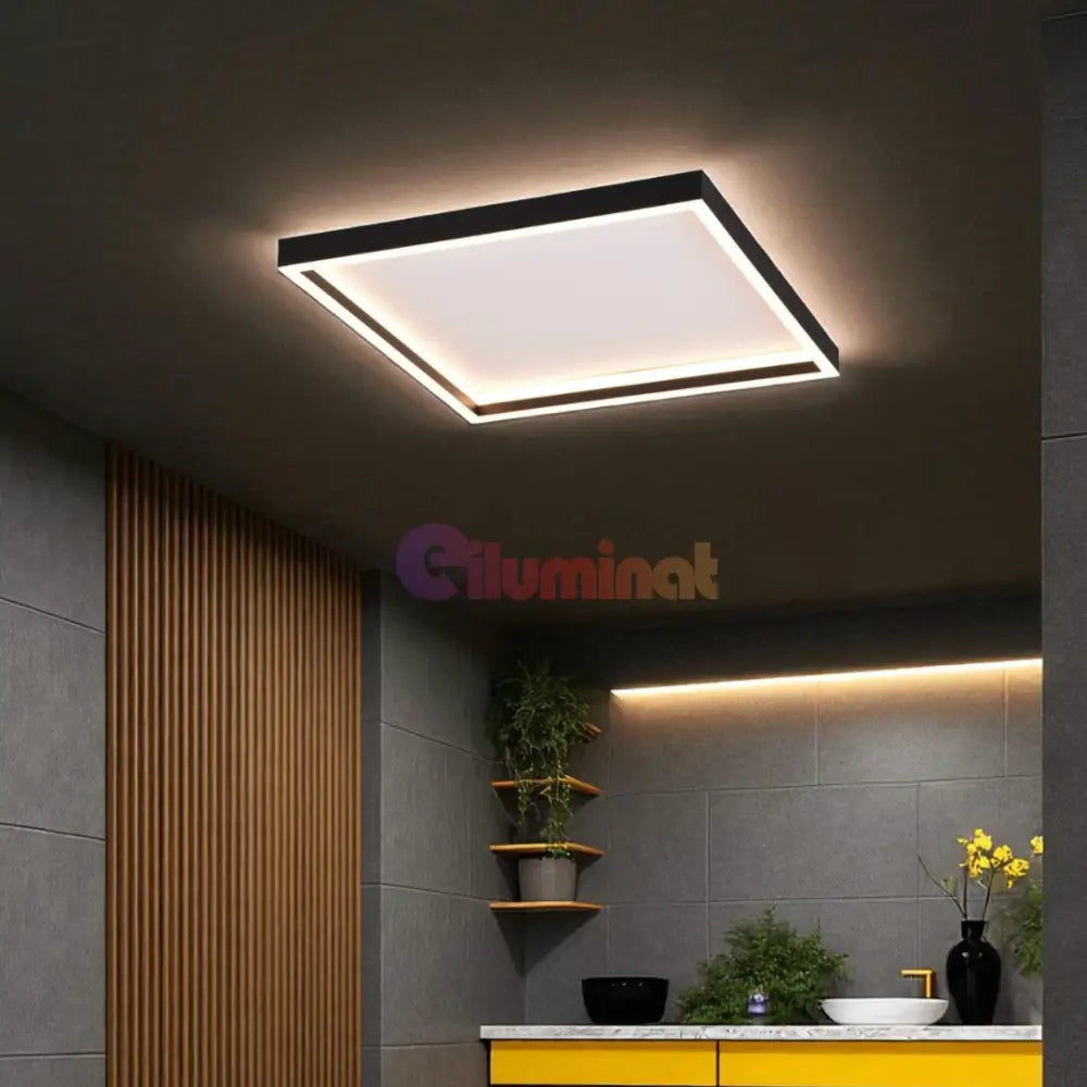 Lustra LED ROTONDA Black NEAGRA / 104CM CEILING LIGHT