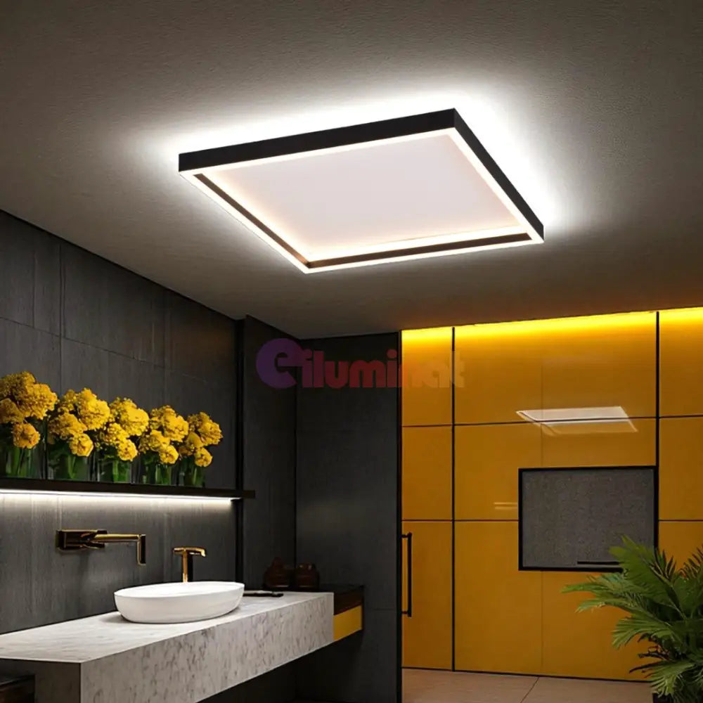 Lustra LED ROTONDA Black NEAGRA / 104CM CEILING LIGHT