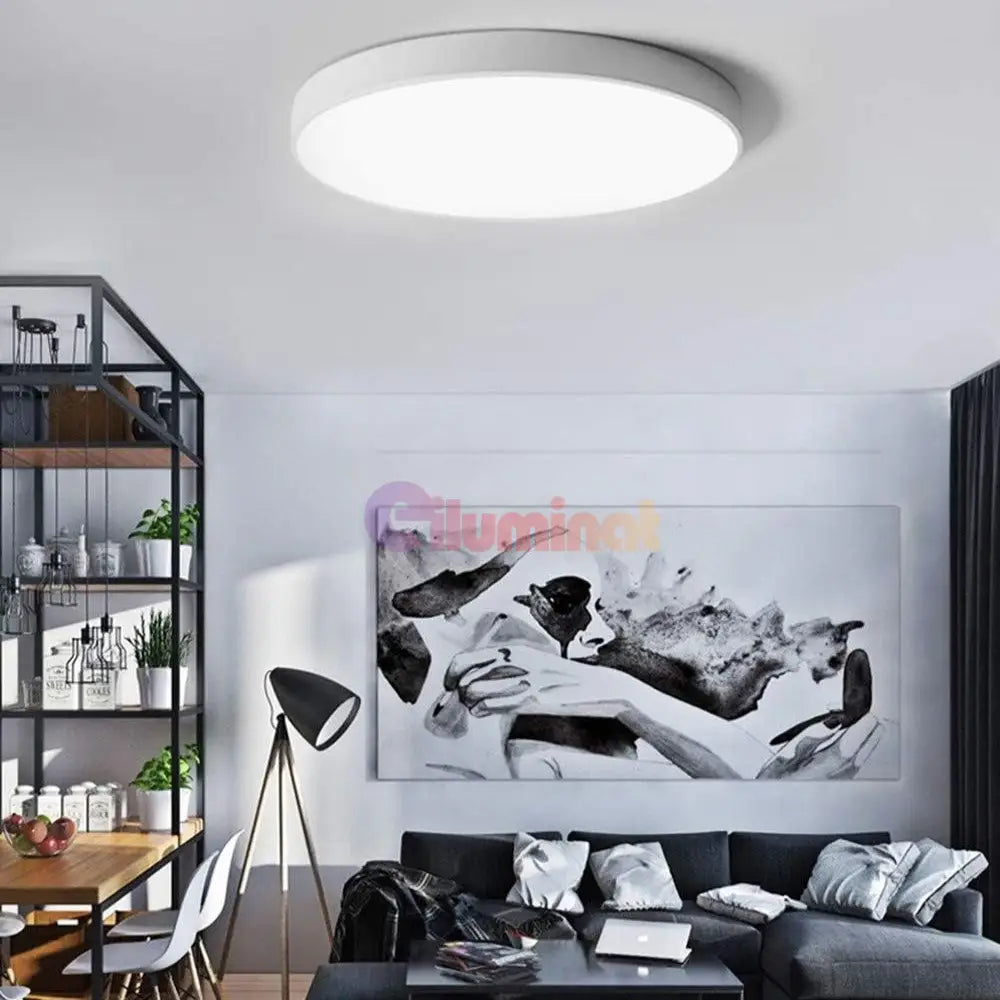 Plafoniera Led Rotunda 50Cm Ultra-Thin Echivalent 600W Ip44 Led Ceiling Light