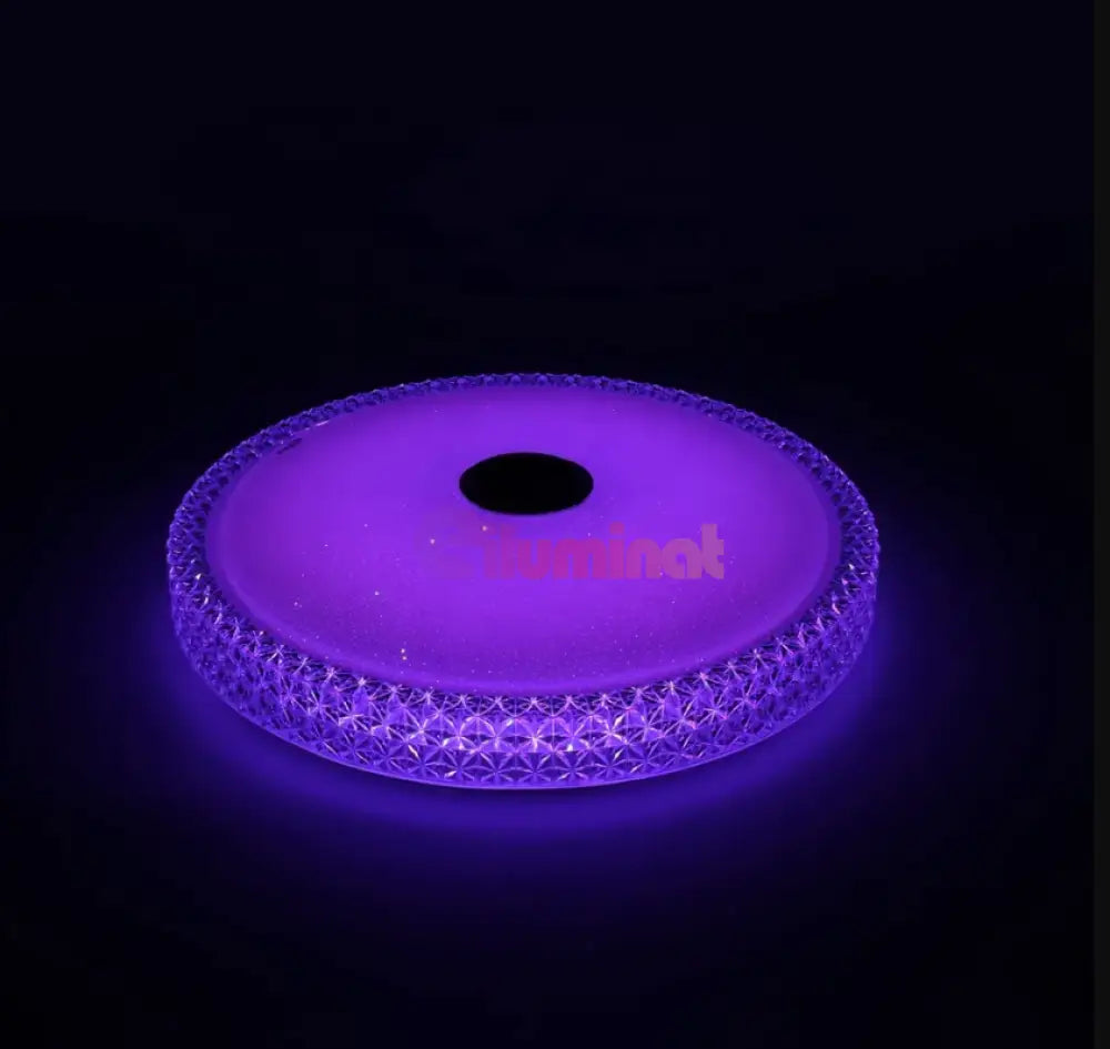 Plafoniera Led Smart 120W Rgb + Cct Cu Boxa Bluetooth Si Telecomanda Led Ceiling Light