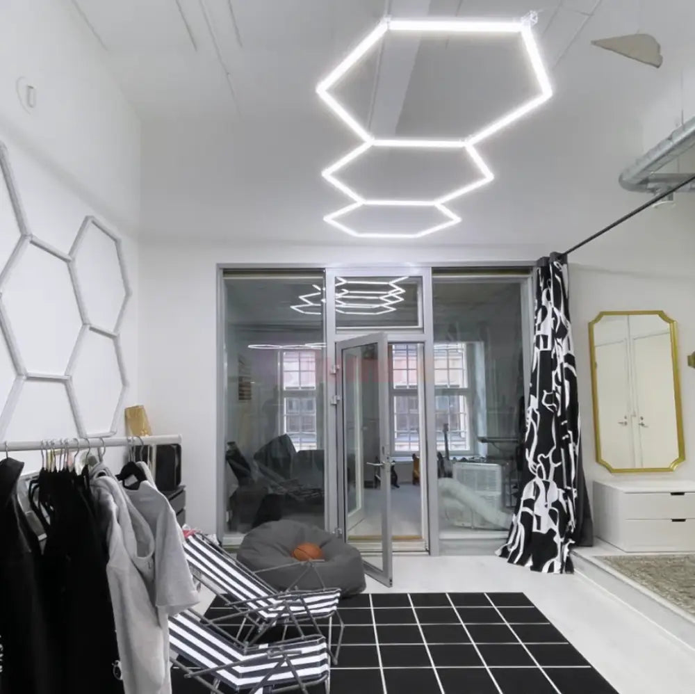 Plafoniera Led Tip Hexagon 98X244Cm 160W Echivalent 1500W Honeycomb Lights