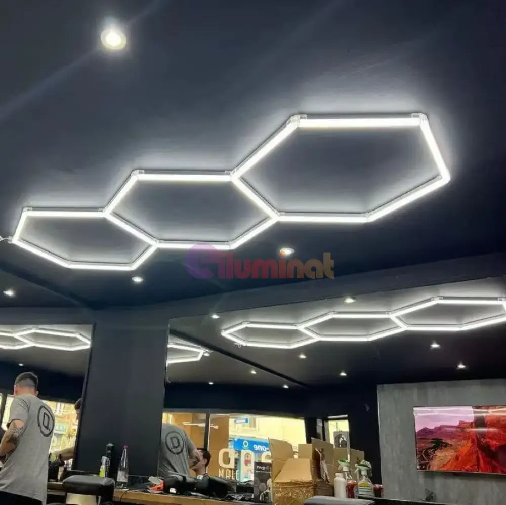 Plafoniera Led Tip Hexagon 98X244Cm 160W Echivalent 1500W Honeycomb Lights