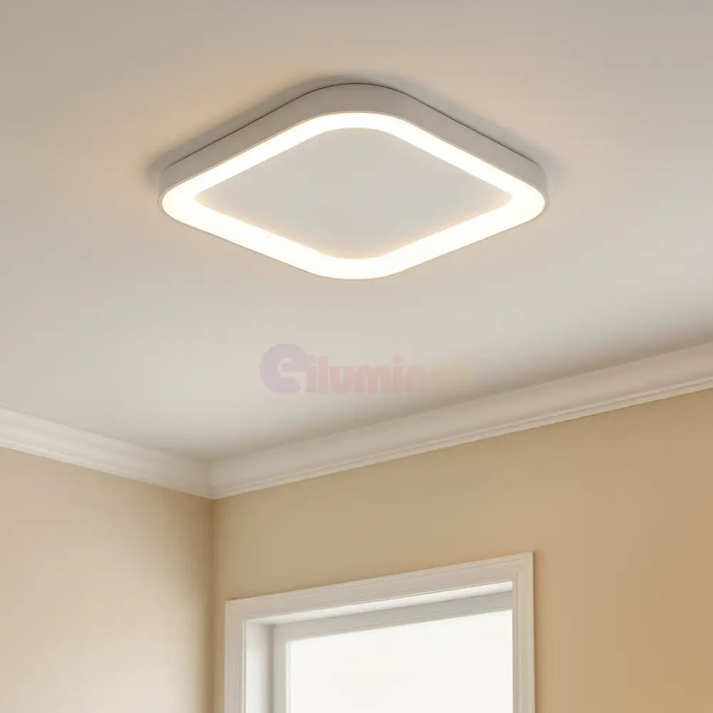 Plafoniera LED 36W 48cm White Square IP20 3 Lumini BH17-00780 48CM / 36W / 3 FUNCTII led ceiling light