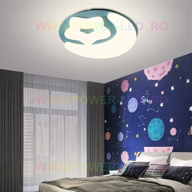 Plafoniera Led 120W Moon & Star Dimabila Telecomanda Echivalent 500W Led Ceiling Light