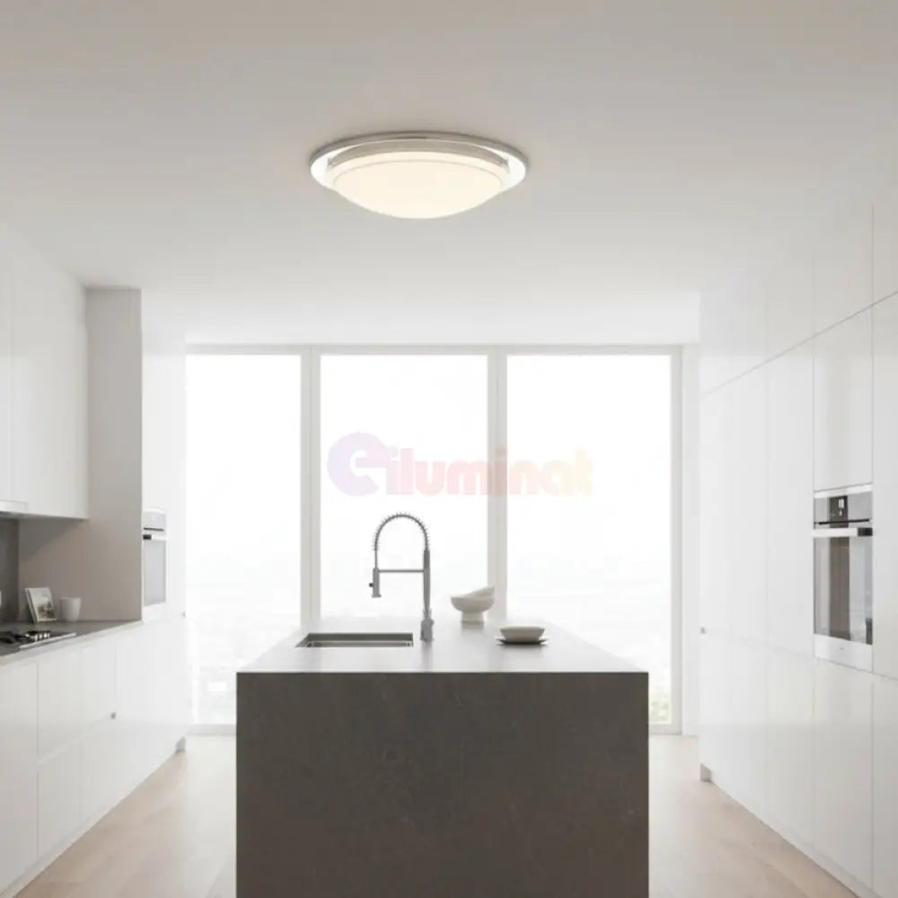 Plafoniera PLANET 1 Silver & White Rotunda 29CM led ceiling light