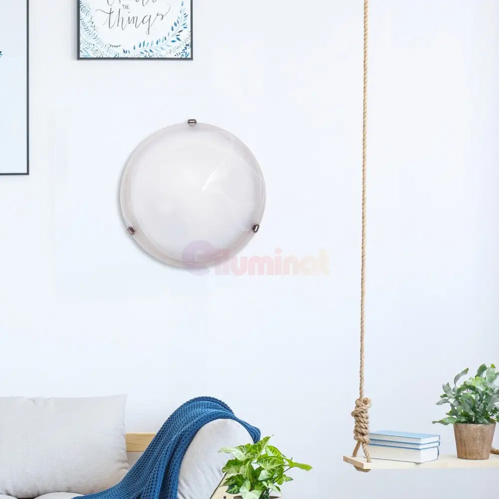Plafoniera SALOME White & Silver Rotunda 30CM APLICA PERETE / TAVAN / 30CM led ceiling light