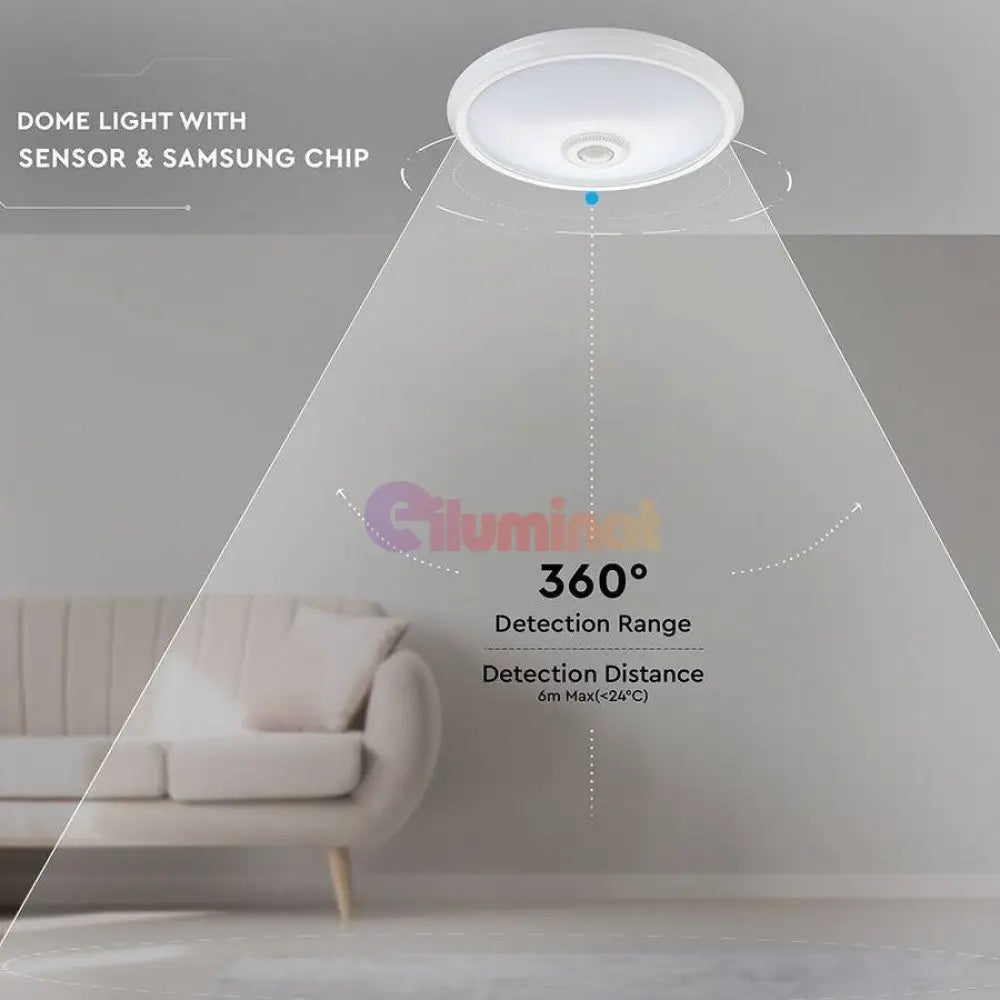 Plafoniera Senzor Miscare 2Xe27 Led Ceiling Light With Sensor