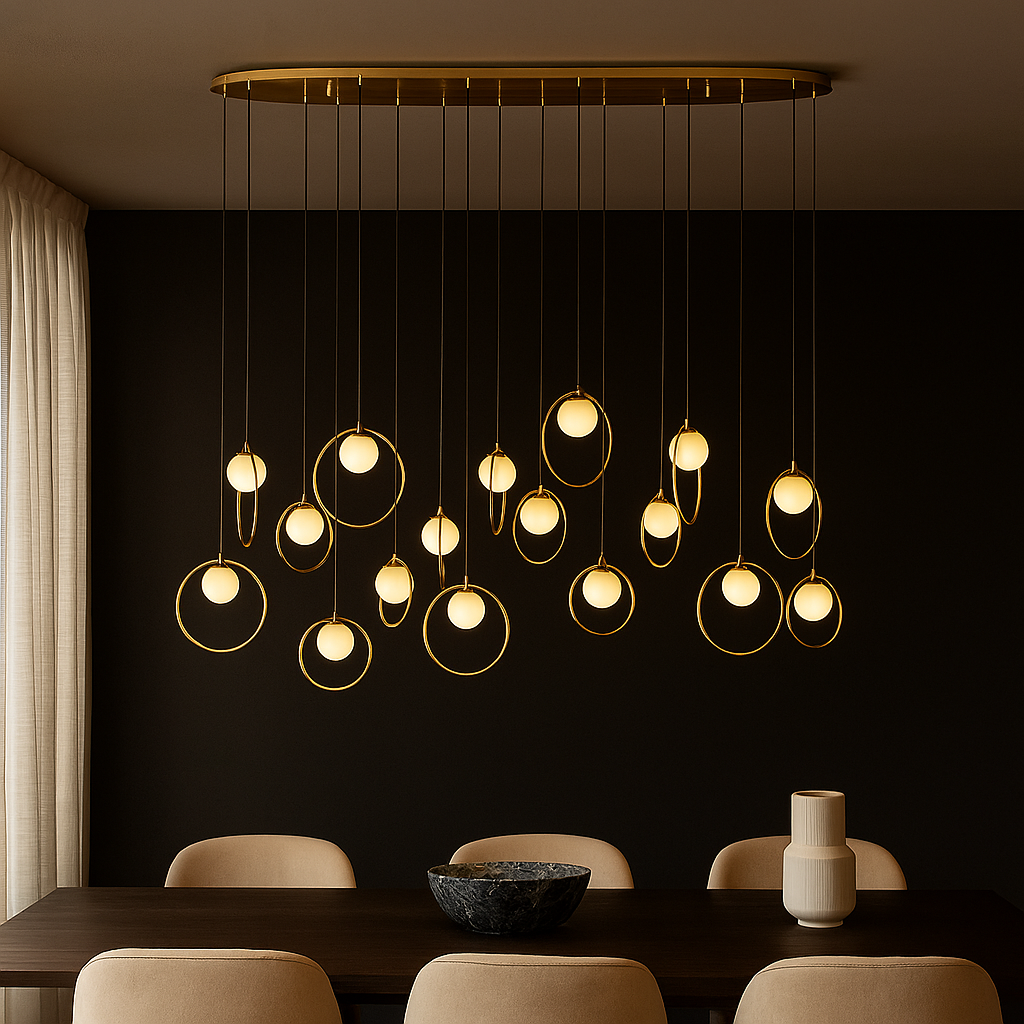 Lustra LED Dining Suspendata Abajur PORTOCOLOM Luxury 17Elemente AURIE / SUSPENDATE Chandeliers