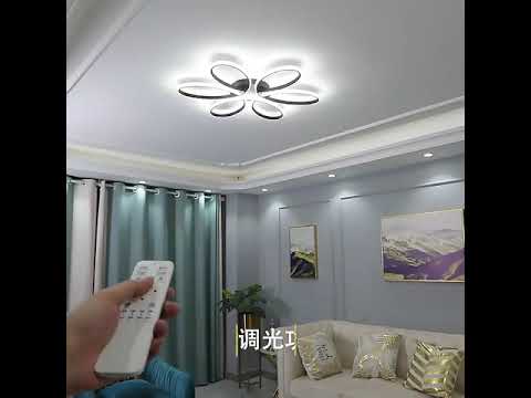Lustra LED DAISY Black Echivalent 800W Telecomanda