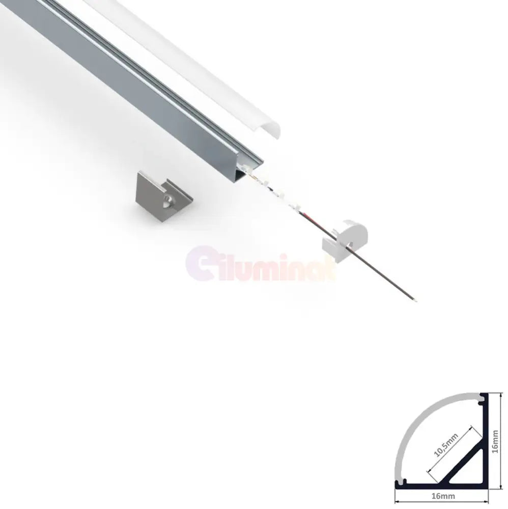 Profil Aluminiu Aplicat Colt 90 Grade 2 Metri Led Strips