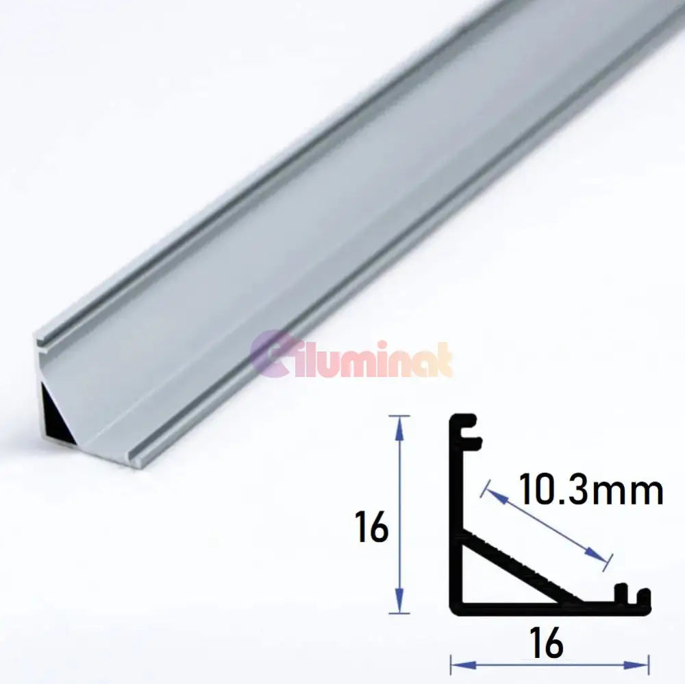 Profil Aluminiu Aplicat Colt 90 Grade 2 Metri Led Strips