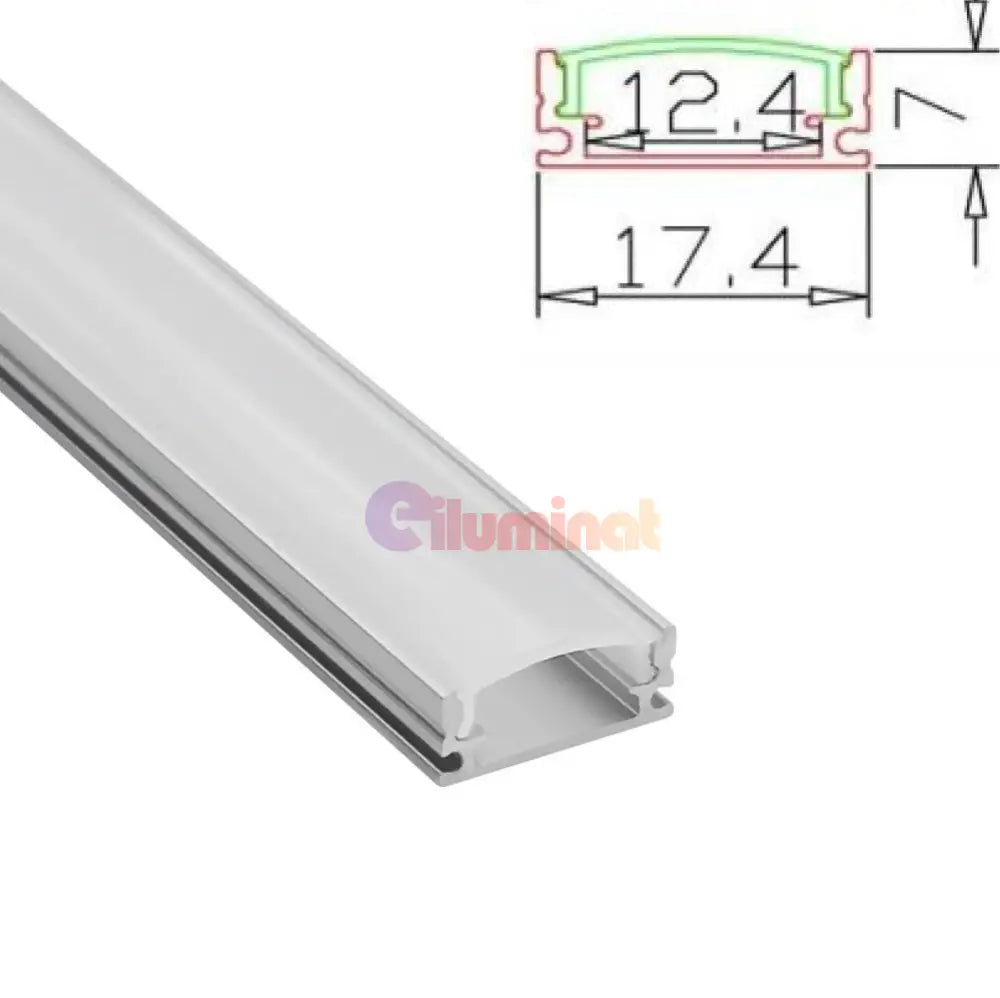 Profil Aluminiu Dispersor Mat 2 Metri Led Strips