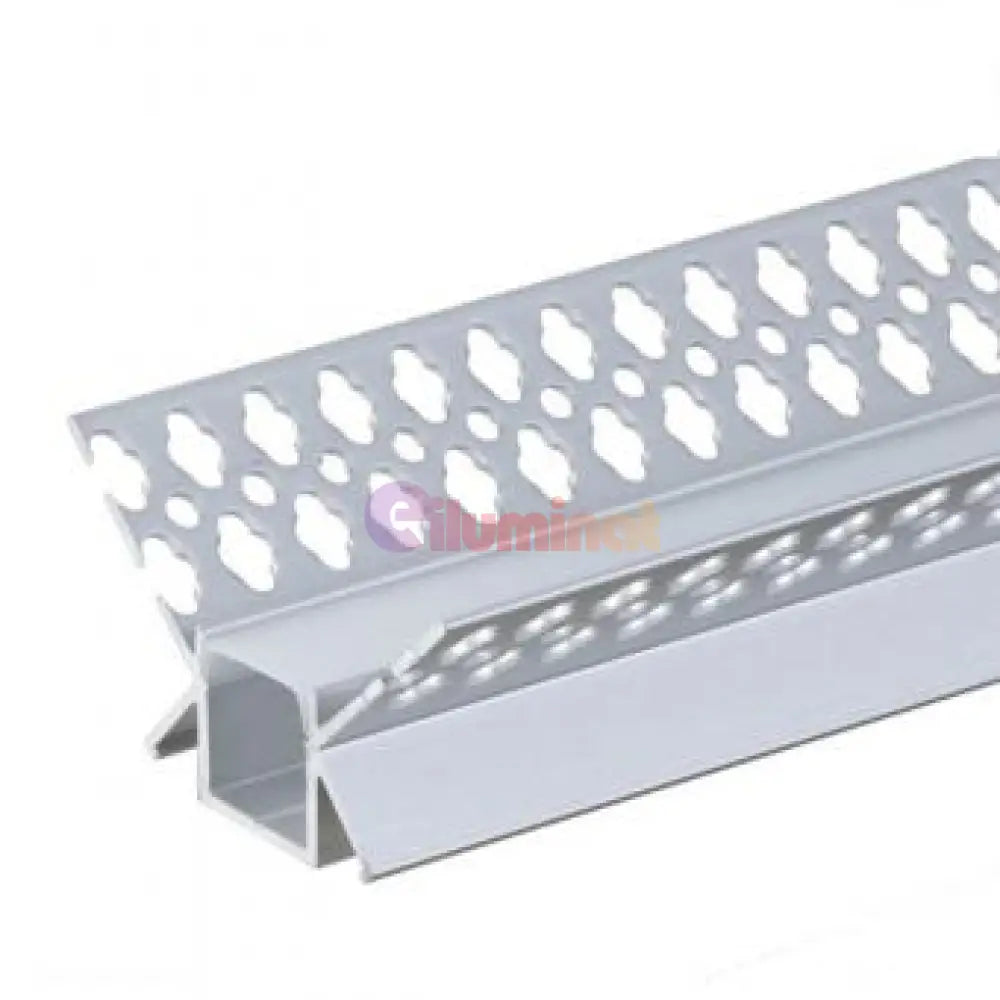 Profil LED Aluminiu 2 Metri Incastrat Sub Tencuiala de Colt Interior LED Strips