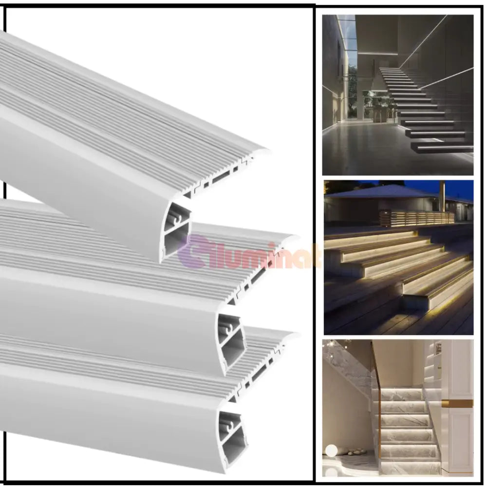 Profil LED Aluminiu Pentru Trepte 2 Metri LED Strips