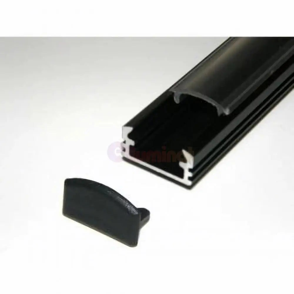 Profil LED Aplicat 2 METRI Negru cu Dispersor Negru LED Strips