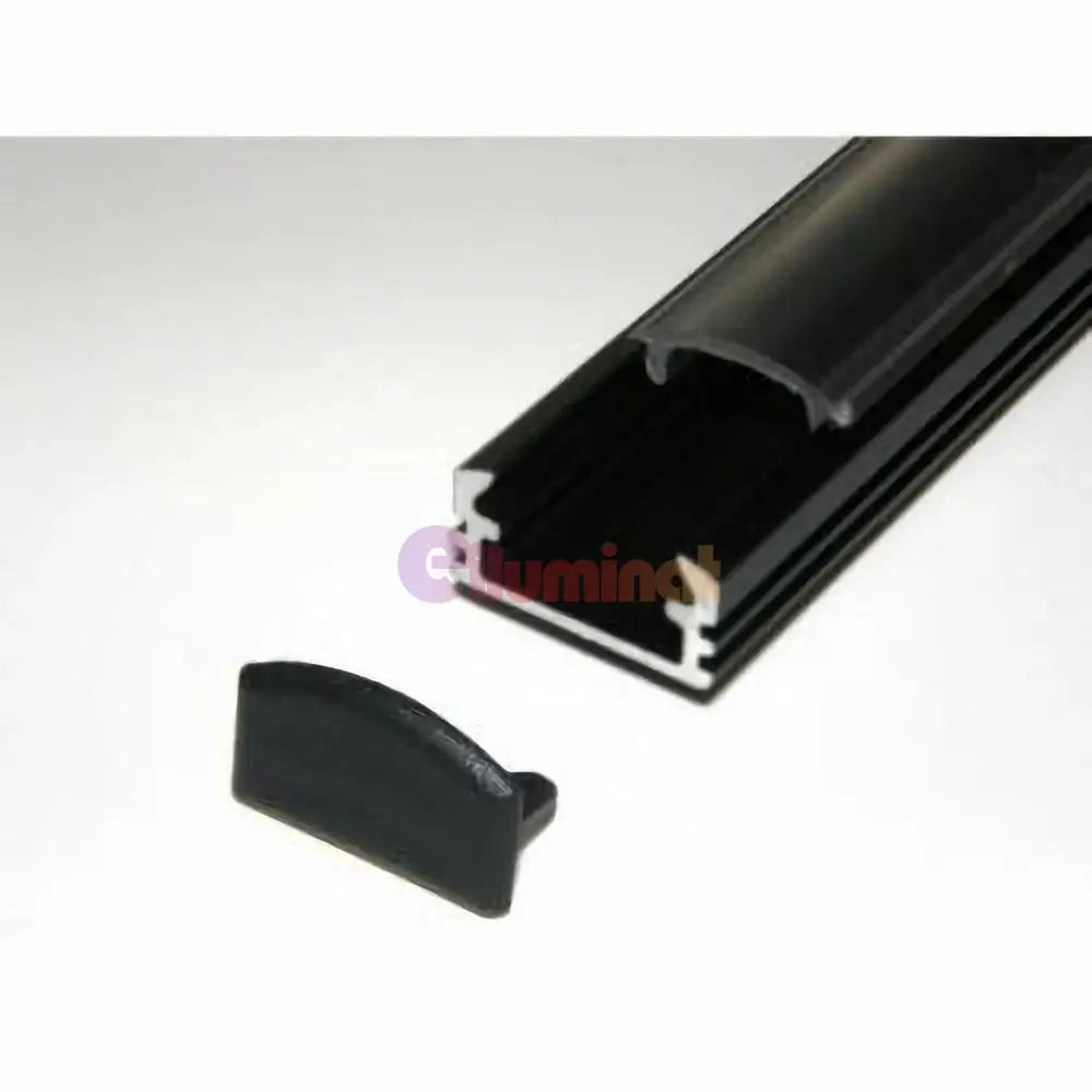 Profil LED Aplicat 2 METRI Negru cu Dispersor Negru LED Strips