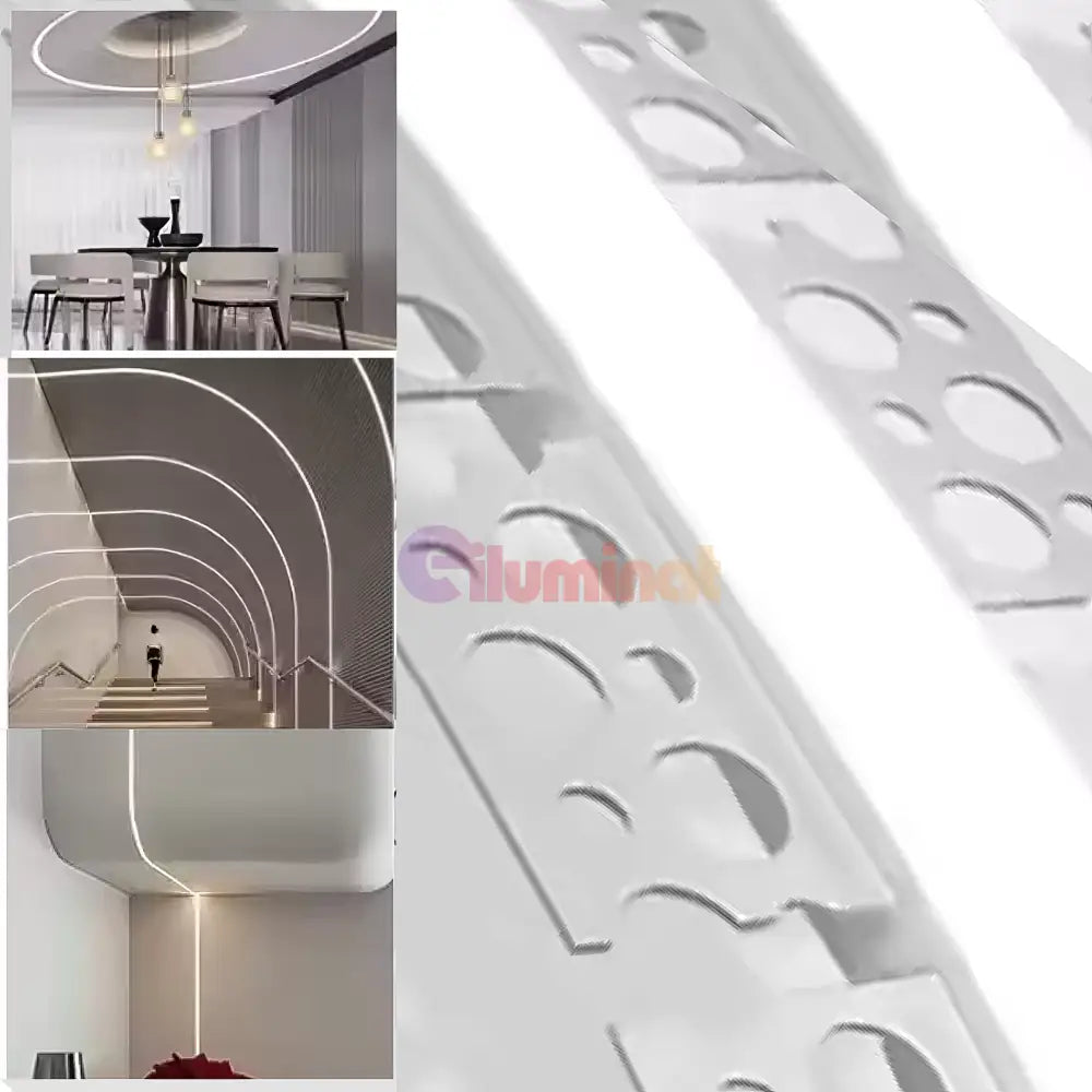 Profil LED Flexibil 2 Metri Incastrat sub Tencuiala LED Strips