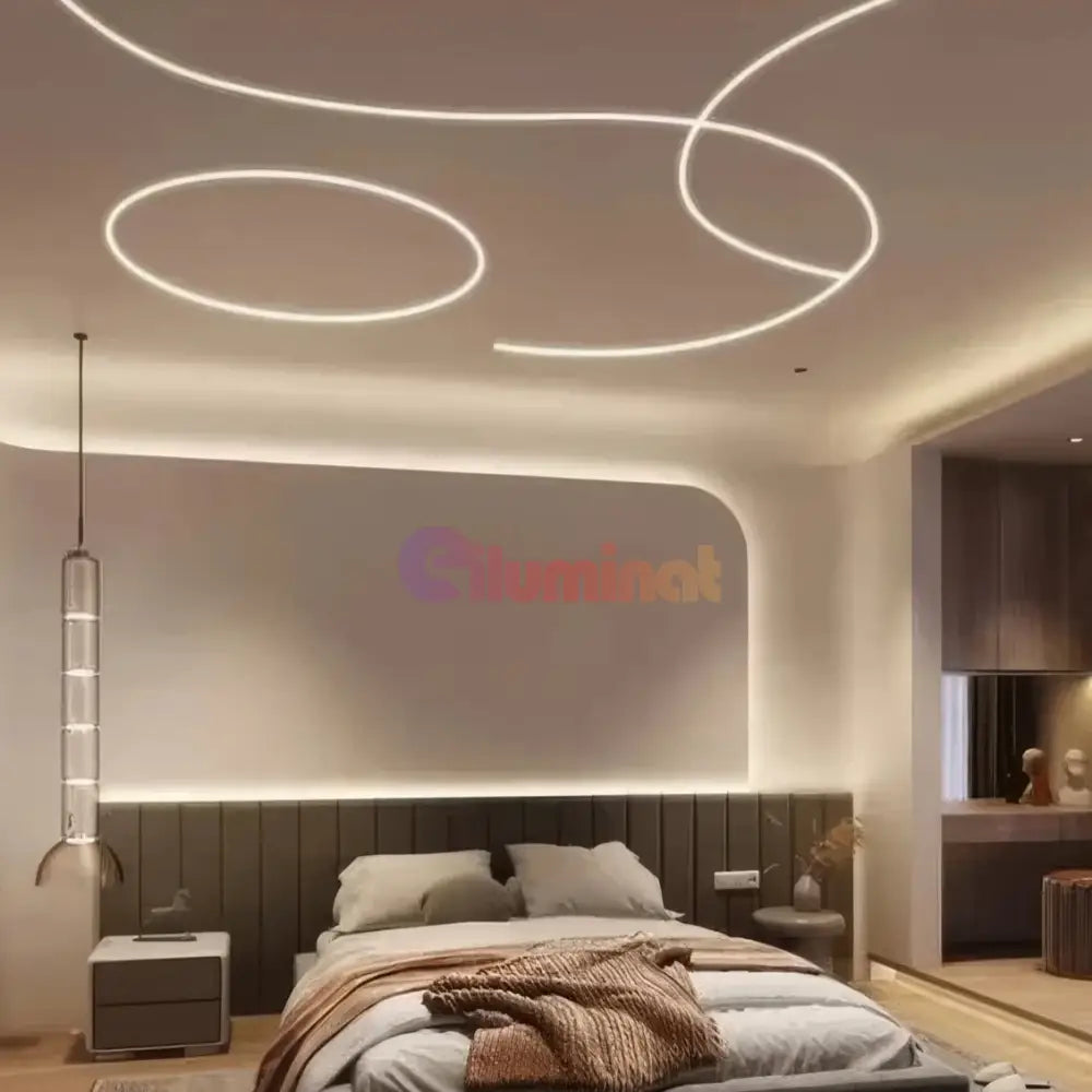 Profil LED Flexibil 2 Metri Incastrat sub Tencuiala LED Strips