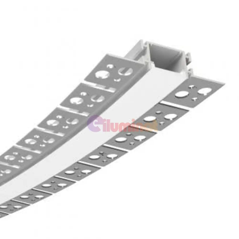 Profil Banda LED Flexibil Incastrat sub Tencuiala 2M PROFIL INCASTRABIL / ALUMINIU NATUR LED Strips