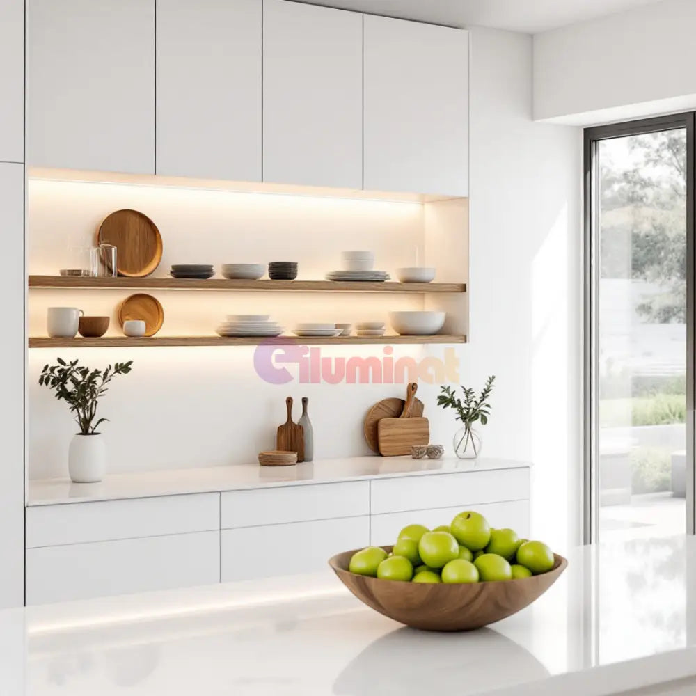 Profil LED Incastrat Negru 2 METRI cu Dispersor Alb LED Strips