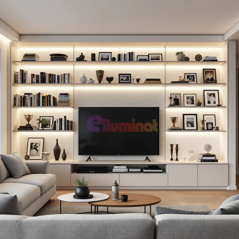 Profil LED Incastrat Negru 2 METRI cu Dispersor Alb LED Strips