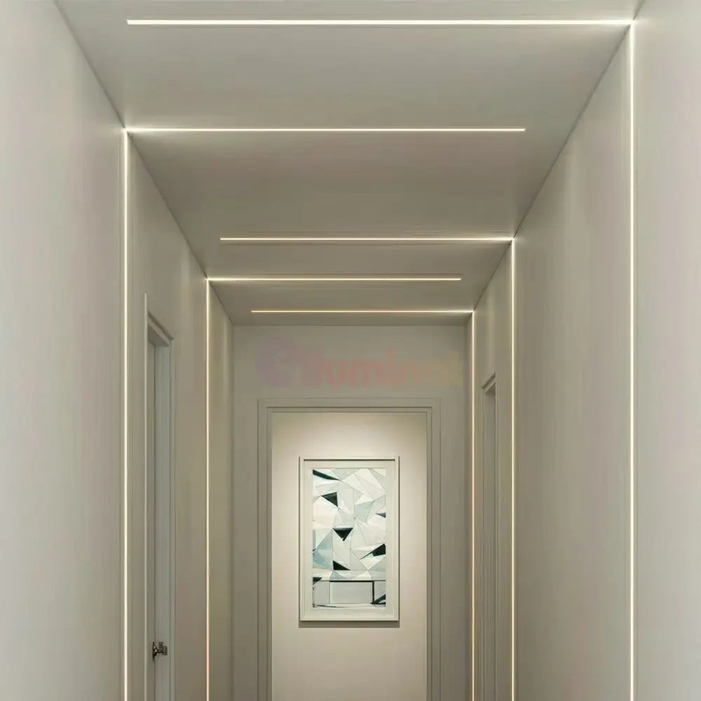 Profil LED 2 METRI de Mijloc Incastrat Sub Tencuiala LED Strips
