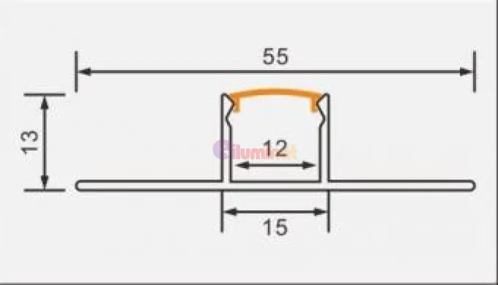 Profil Banda LED Incastrabil Sub Rigips 2M PROFIL INCASTRABIL / ALUMINIU NATUR LED Strips