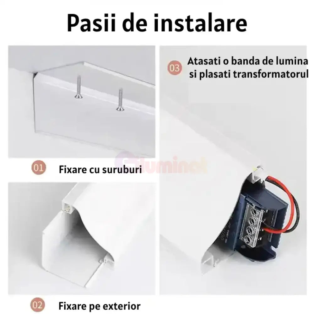 Profil Dublu de Colt pentru Banda LED 3M PROFIL DE COLT / ALUMINIU NATUR LED Strips