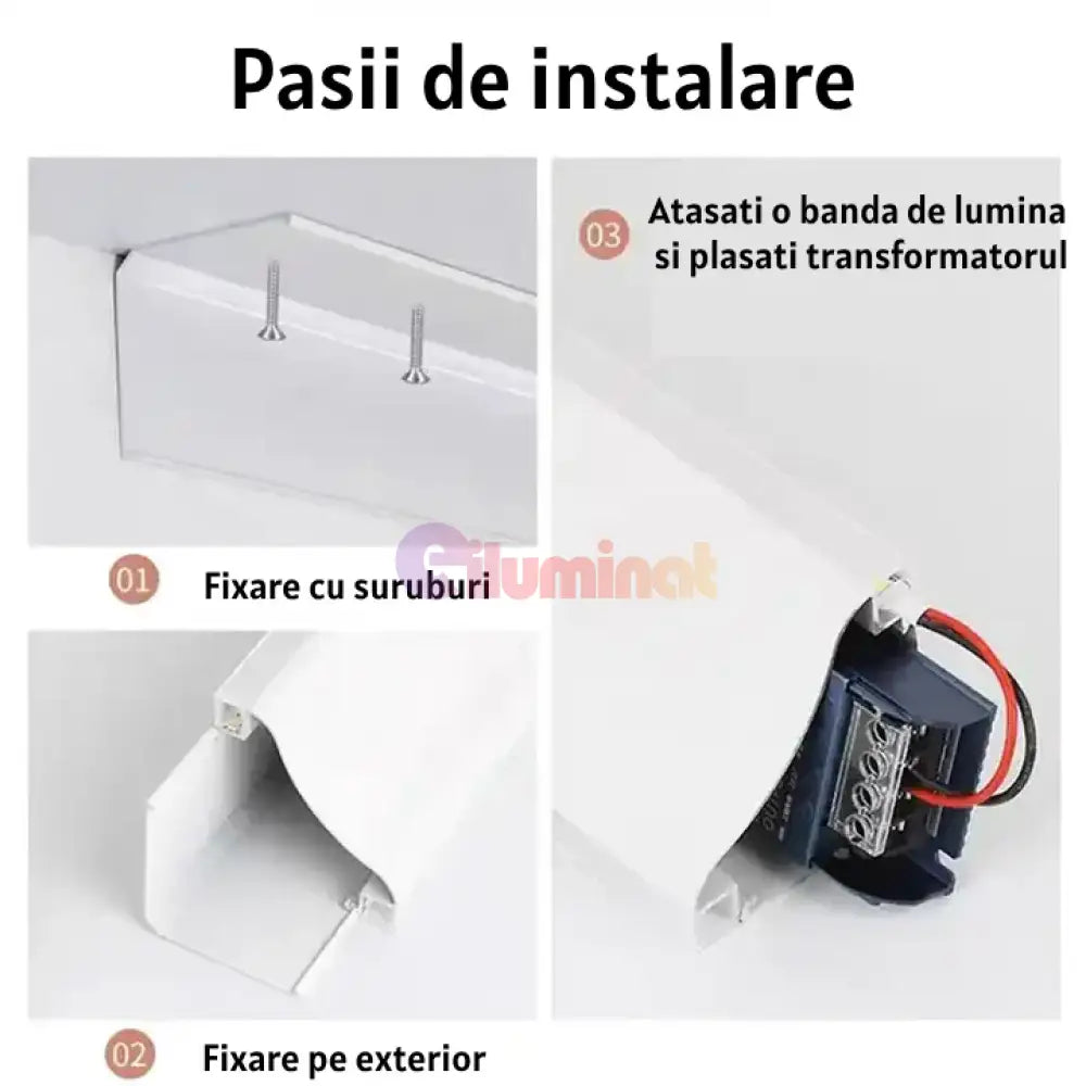 Profil Dublu de Colt pentru Banda LED 3M PROFIL DE COLT / ALUMINIU NATUR LED Strips