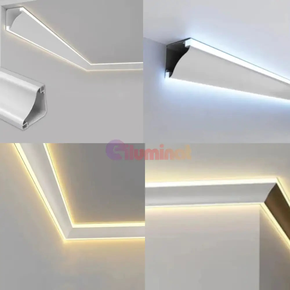 Profil LED Colt Dublu Aluminiu 2 Metri LED Strips