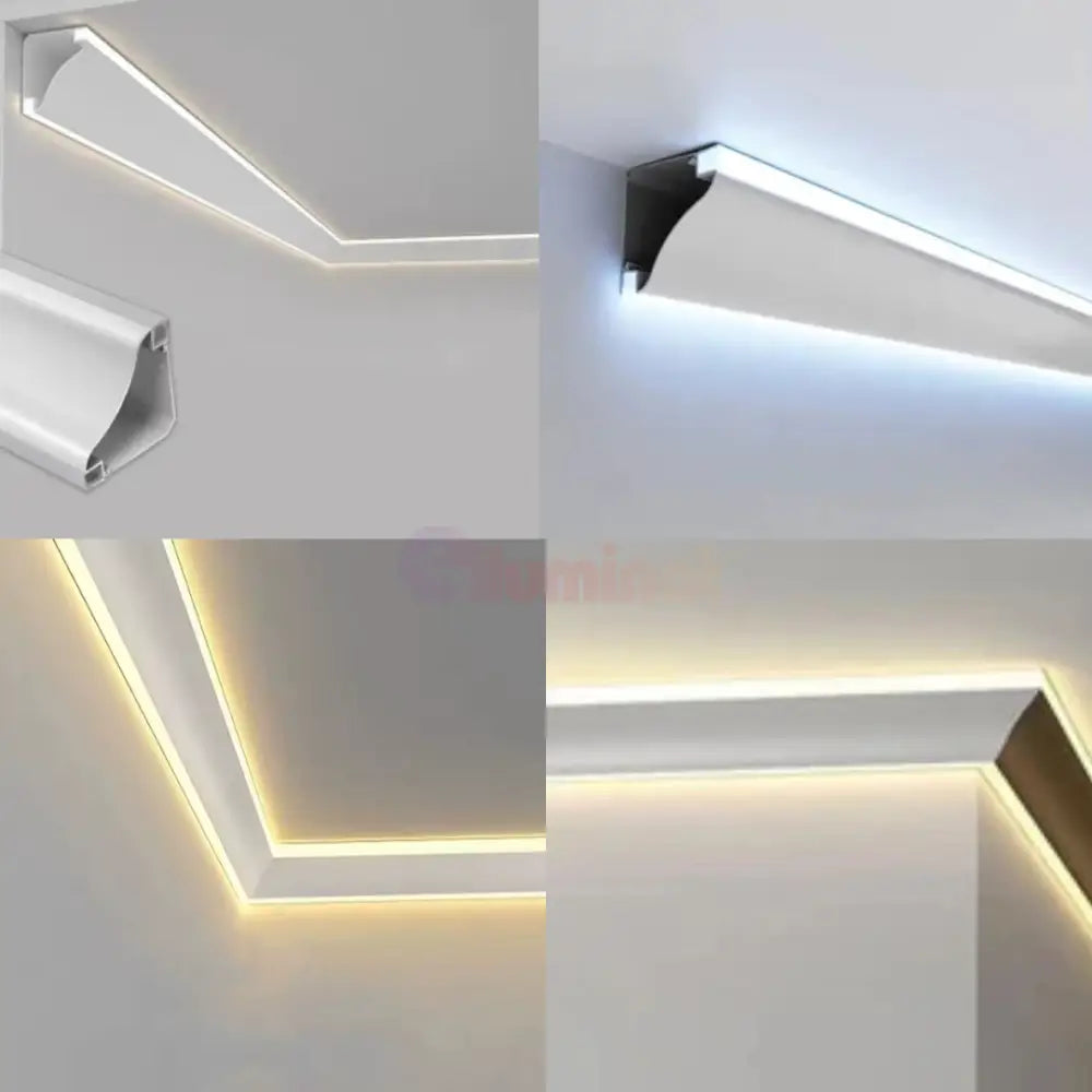 Profil LED Colt Dublu Aluminiu 2 Metri LED Strips