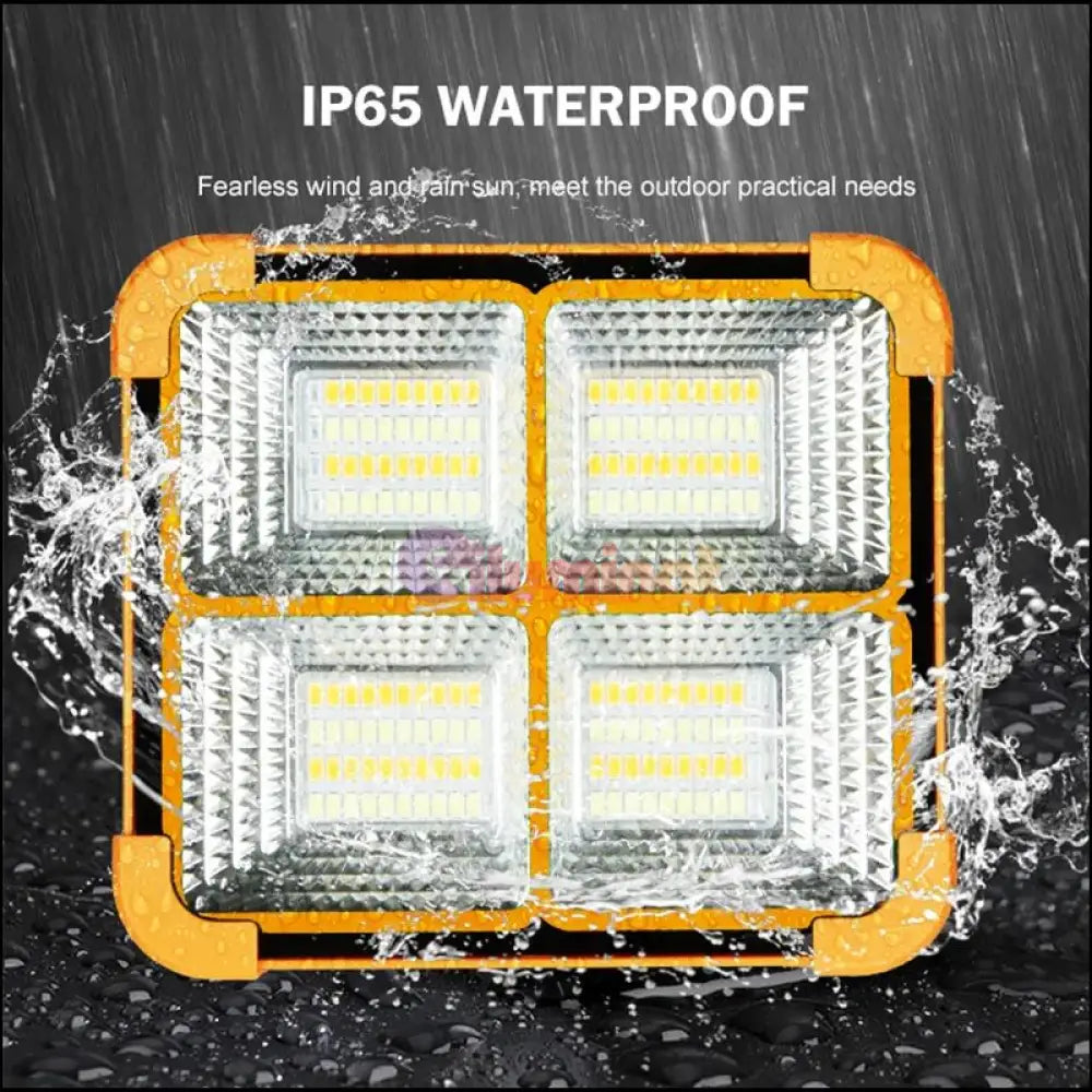 Proiector Led 100W Portabil Panou Solar Usb 4 Functii Led Flood Light