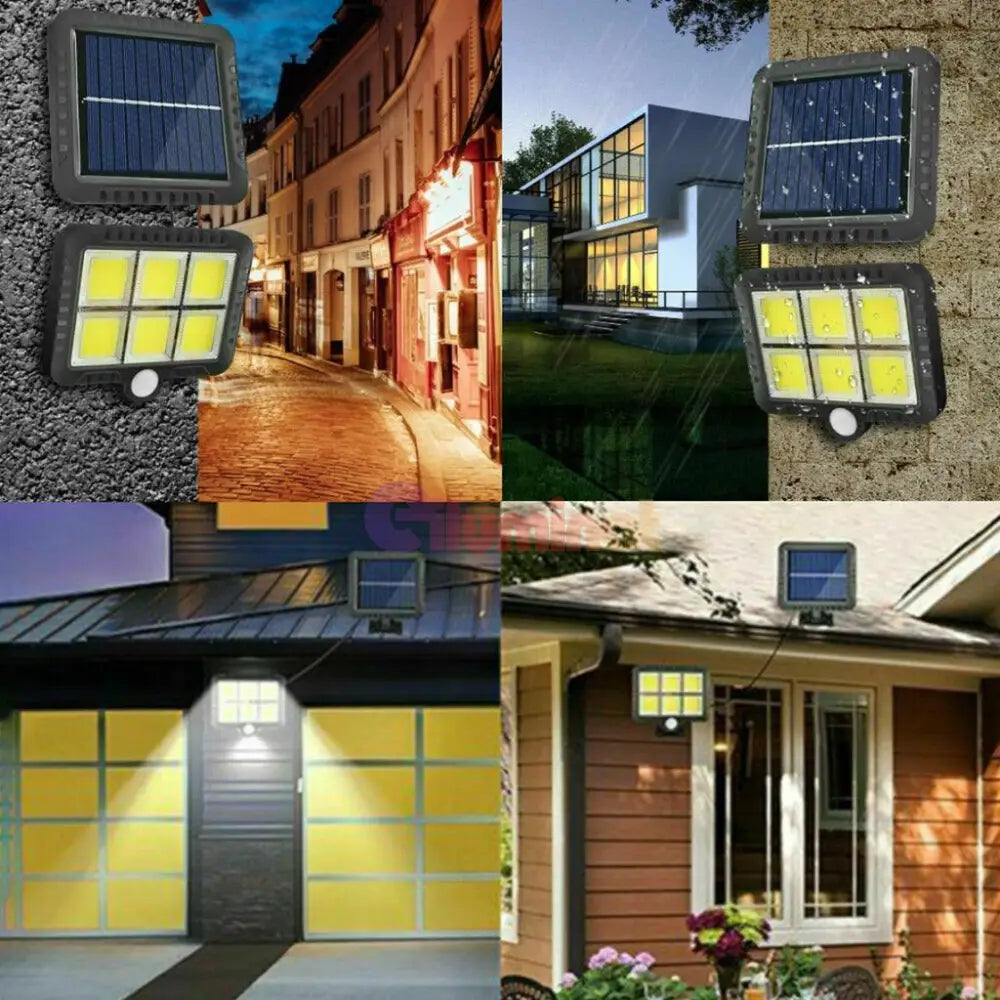 Proiector Led Cob Cu Panou Solar Si Senzor Miscare Solar Flood Light