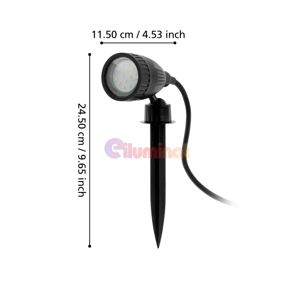 Proiector Ornamental De Gradina NEMA 1 Black 18CM STALP ORNAMENTAL GARDEN POLE